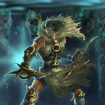 绿色男战士