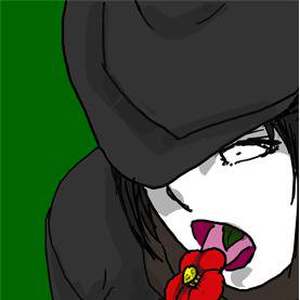 花を吐く