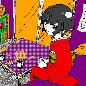 和服少女。