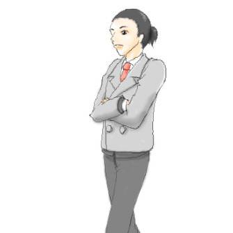 街中スーツ