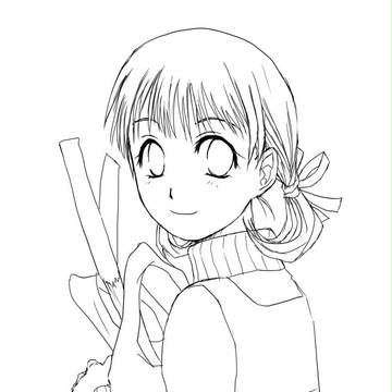 【線画】　菜々子