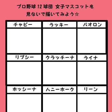 【企画】プロ野球12球団女子見ないで描いてみよう