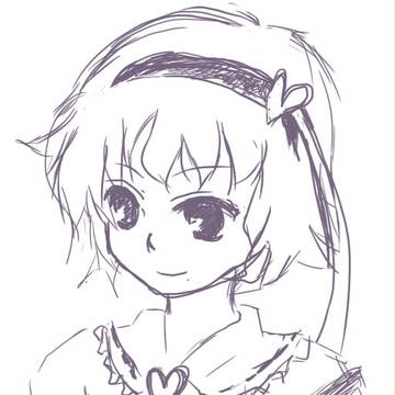 さとり　線画