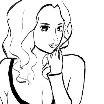 お姉さん　線画