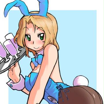 水色バニー