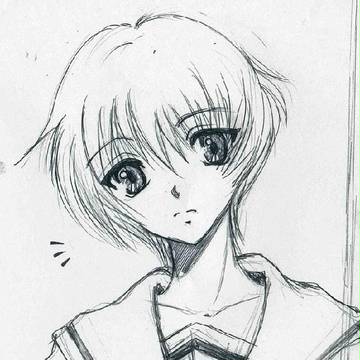 長門さん・鉛筆