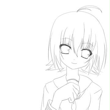 みりぃちゃんの線画