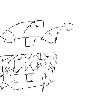 ペイント、線だけで嫁を描いてみた。