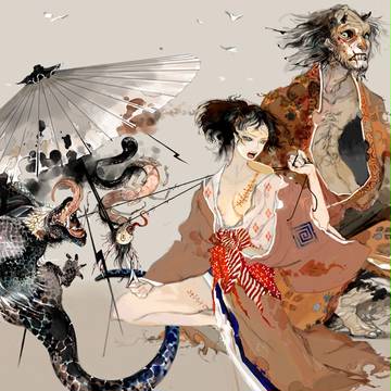 monster under the umbrella
