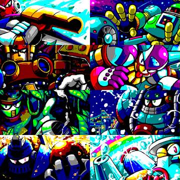 ひたすらロックマン８のボス勢描いてみた