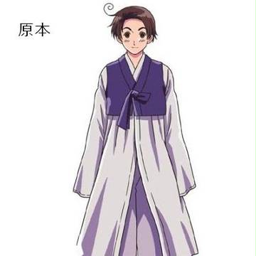 勇洙の服を伝統韓服に変えて見た.