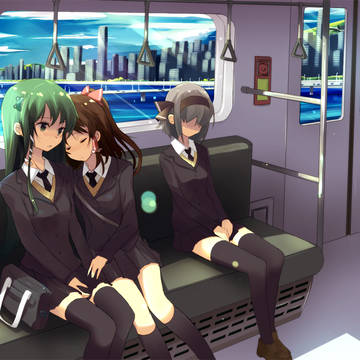 電車 + 少女