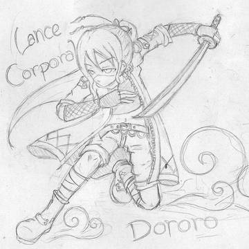 ｛モノクロ｝ドロロ兵長｛擬人化｝