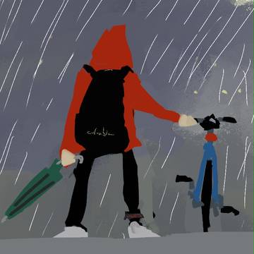 雨だ
