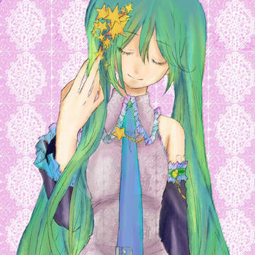 ミクさん塗り絵。