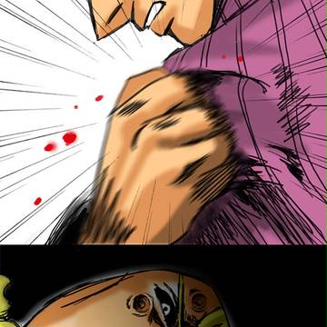 リゾットVSドッピオを半端に模写7/8