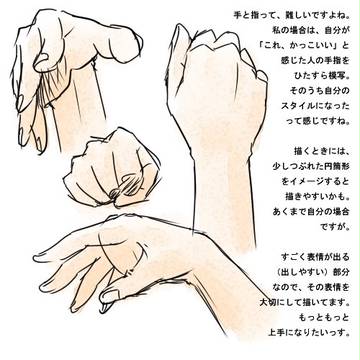手と指を描いてみた