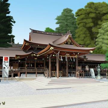 風景画：神社