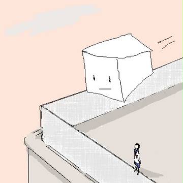 見上げる屋上