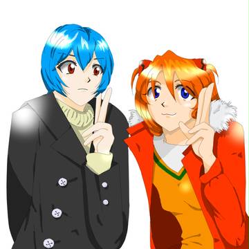 アスカとレイで初プリ風味