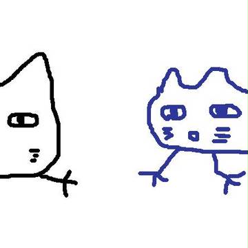 見ないで描いてみたネコトリ