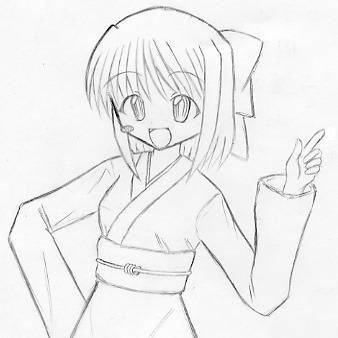 琥珀さん（ラフ）