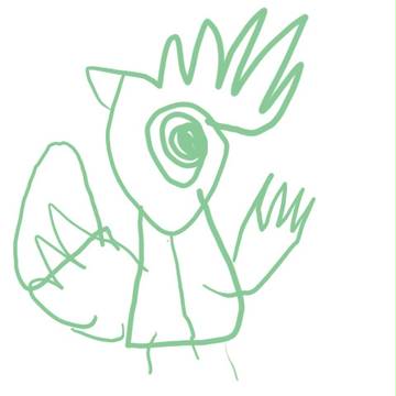 弟が描いたトビ