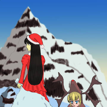 女サンタ、山に挑む
