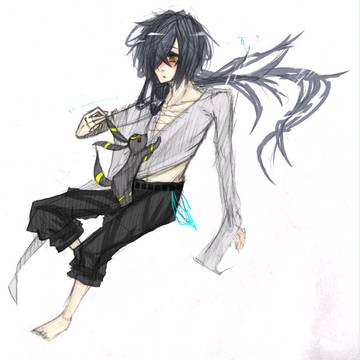 ブラッキーと、ブラッキー擬人化（うちのこ）