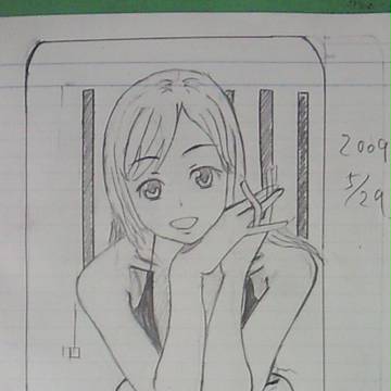 雨の日に描きました