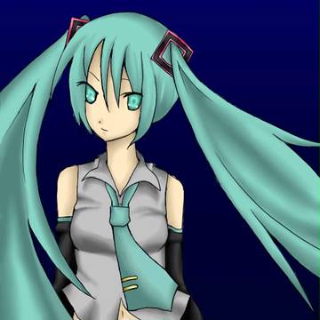 初音ミク(塗りがんばった)