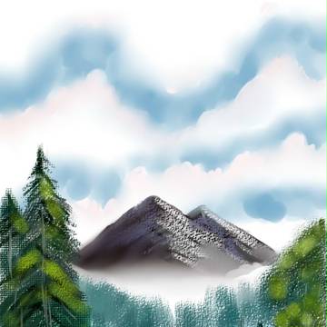神秘的な山