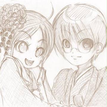 仔ぐらと仔ぱっつあん。