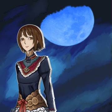 少女と月