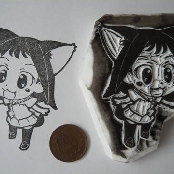 【消しゴムはんこ】　池田だし！