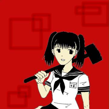 デッキブラシと少女