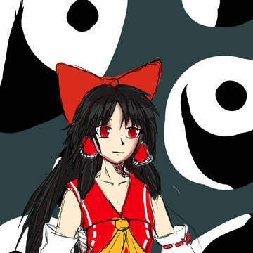 霊夢を描いてみたが何か違う