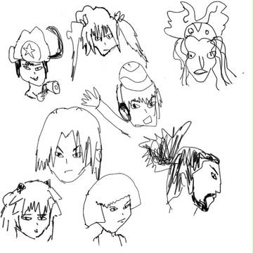 俺が持ってるPS3ゲームのキャラを適当に描いてみた