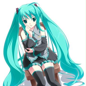 初音ミクが可愛すぎるので描いてみた・白と黒（白）
