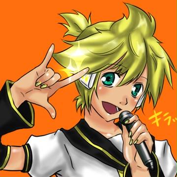 鏡音レンで「キラッ☆」
