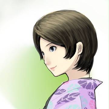 浴衣の女性記者