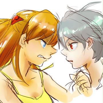 アスカと貞カヲ