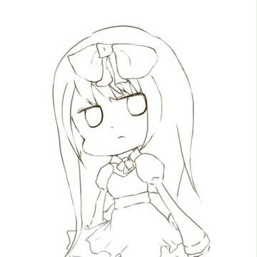 【線画】ナタ嬢