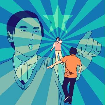 お魚くわえた男前