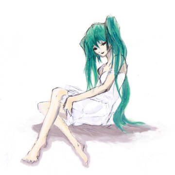 白ワンピ