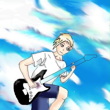 ギターもって