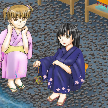 浴衣花火