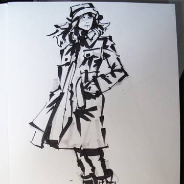 黒マーカースケッチ練習