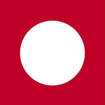赤地に白丸