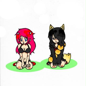 牛野まほと狐坂みさ
